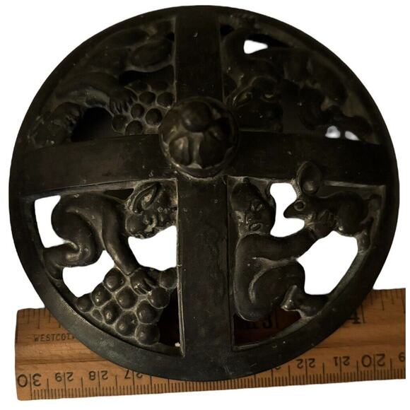 Baby Satyrs Rare Bronze and Alabaster Art Deco Bowl from Denmark - Picture 9 of 11